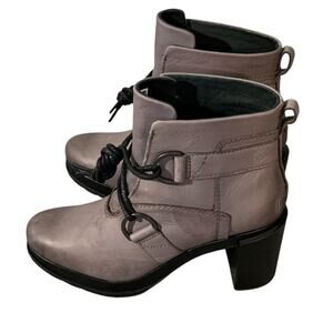 Womens Sorel Margo Lace Wedge Leather Ankle Boots 7.5